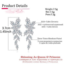 Load image into Gallery viewer, Women Crystal Flower Long Drop Earrings &amp; Necklaces freeshipping - Tyche Ace
