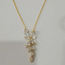 Load image into Gallery viewer, Women Crystal Flower Long Drop Earrings &amp; Necklaces freeshipping - Tyche Ace
