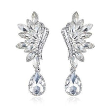 Load image into Gallery viewer, Women Crystal Leaves Long Drop Earrings freeshipping - Tyche Ace
