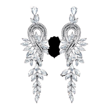 Load image into Gallery viewer, Women Crystal Leaves Long Drop Earrings freeshipping - Tyche Ace
