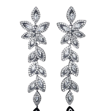 Load image into Gallery viewer, Women Crystal Long Leaves Drop Earrings. freeshipping - Tyche Ace

