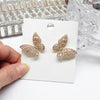 Women Cubic Zirconia Rhinestone Studded Smart Butterfly Earrings freeshipping - Tyche Ace