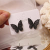 Women Cubic Zirconia Rhinestone Studded Smart Butterfly Earrings freeshipping - Tyche Ace