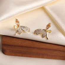 Load image into Gallery viewer, Women Cubic Zirconia Rhinestone Studded Smart Butterfly Earrings freeshipping - Tyche Ace
