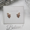 Women Cubic Zirconia Rhinestone Studded Smart Butterfly Earrings freeshipping - Tyche Ace