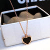 Women Cute Love Heart Rose Pendant Long Chain Necklaces freeshipping - Tyche Ace