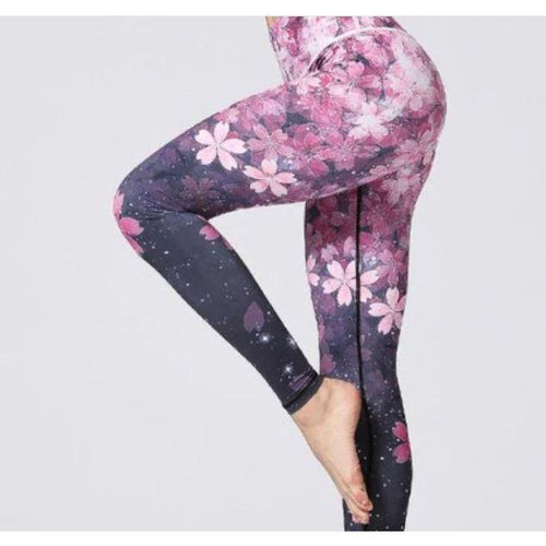 Women Digital Printed High Waist  Push Up Sports Leggings freeshipping - Tyche Ace