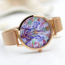 Load image into Gallery viewer, Women Dress Colourful Floral Dial Quartz Wrist Watches freeshipping - Tyche Ace
