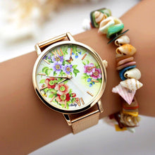 Load image into Gallery viewer, Women Dress Colourful Floral Dial Quartz Wrist Watches freeshipping - Tyche Ace
