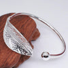 Women Elegant Gold Plated Rhinestone Leaves Chain Bangle freeshipping - Tyche Ace