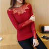 Women Elegant Lace Decorated Knitted Sweaters freeshipping - Tyche Ace