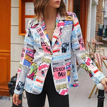 Load image into Gallery viewer, Women Elegant Print Design Long Sleeves Coat freeshipping - Tyche Ace
