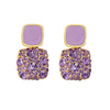 Women Exquisite Retro Purple Stud Earrings freeshipping - Tyche Ace