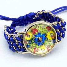 Load image into Gallery viewer, Women Fabric Flower Hand-Knitted Quartz Wrist Watches freeshipping - Tyche Ace
