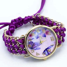 Load image into Gallery viewer, Women Fabric Flower Hand-Knitted Quartz Wrist Watches freeshipping - Tyche Ace
