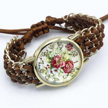 Load image into Gallery viewer, Women Fabric Flower Hand-Knitted Quartz Wrist Watches freeshipping - Tyche Ace
