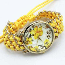 Load image into Gallery viewer, Women Fabric Flower Hand-Knitted Quartz Wrist Watches freeshipping - Tyche Ace
