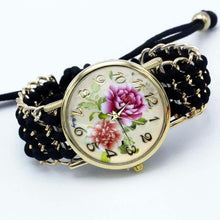 Load image into Gallery viewer, Women Fabric Flower Hand-Knitted Quartz Wrist Watches freeshipping - Tyche Ace
