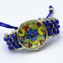 Load image into Gallery viewer, Women Fabric Flower Hand-Knitted Quartz Wrist Watches freeshipping - Tyche Ace

