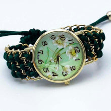 Load image into Gallery viewer, Women Fabric Flower Hand-Knitted Quartz Wrist Watches freeshipping - Tyche Ace
