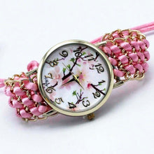 Load image into Gallery viewer, Women Fabric Flower Hand-Knitted Quartz Wrist Watches freeshipping - Tyche Ace
