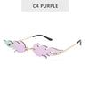 Women Fashionable Vintage Style Fire Flame Rimless Sunglasses freeshipping - Tyche Ace