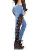 Women Floral Lace  Crochet Hollow-Out Pencil Skinny Jeans freeshipping - Tyche Ace