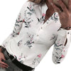 Women Floral Print Long Sleeve Button Blouses freeshipping - Tyche Ace