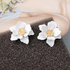 Women Flower Dangle Simulated Pearl Drop Earrings freeshipping - Tyche Ace