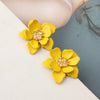 Women Flower Dangle Simulated Pearl Drop Earrings freeshipping - Tyche Ace