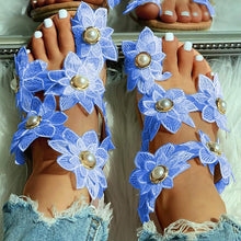 Load image into Gallery viewer, Women Flower Design Flat Bohemian Casual Beach Sandals freeshipping - Tyche Ace
