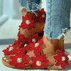 Women Flower Design Flat Bohemian Casual Beach Sandals freeshipping - Tyche Ace