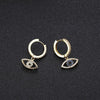 Women GoodLuck Rhinestone Studded Tiger Eye Crystal Eye Earrings freeshipping - Tyche Ace