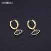 Women GoodLuck Rhinestone Studded Tiger Eye Crystal Eye Earrings freeshipping - Tyche Ace