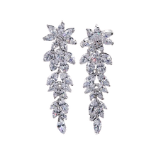 Load image into Gallery viewer, Women Gorgeous Flower Cluster Long Dangle Drop Earrings freeshipping - Tyche Ace
