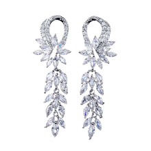 Load image into Gallery viewer, Women Gorgeous Flower Cluster Long Dangle Drop Earrings freeshipping - Tyche Ace
