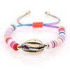 Women Handmade Colourful Seashell Heishi Disc Shell Adjustable Bracelet freeshipping - Tyche Ace