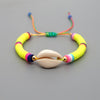 Women Handmade Colourful Seashell Heishi Disc Shell Adjustable Bracelet freeshipping - Tyche Ace