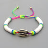 Women Handmade Colourful Seashell Heishi Disc Shell Adjustable Bracelet freeshipping - Tyche Ace