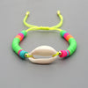 Women Handmade Colourful Seashell Heishi Disc Shell Adjustable Bracelet freeshipping - Tyche Ace