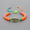 Women Handmade Colourful Seashell Heishi Disc Shell Adjustable Bracelet freeshipping - Tyche Ace