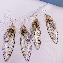 Load image into Gallery viewer, Women Handmade Magical Butterfly Simulation Wing Earrings freeshipping - Tyche Ace
