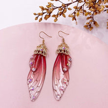 Load image into Gallery viewer, Women Handmade Magical Butterfly Simulation Wing Earrings freeshipping - Tyche Ace
