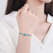 Load image into Gallery viewer, Handmade Sterling Silver Blue Pentagonal Star Charm Bracelets For Women freeshipping - Tyche Ace
