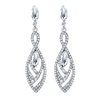 Women Hanging Crystal Long Drop Earrings freeshipping - Tyche Ace