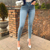 Women High Waist Stretch Skinny Washed Denim Jeans freeshipping - Tyche Ace