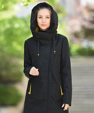 Load image into Gallery viewer, Women Hooded Thin Cotton Long Windproof Stylish Coat freeshipping - Tyche Ace
