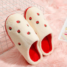 Load image into Gallery viewer, Women Indoor Warm Plush Embroidered Fruit Soft Non-slip Slippers freeshipping - Tyche Ace
