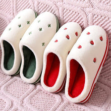Load image into Gallery viewer, Women Indoor Warm Plush Embroidered Fruit Soft Non-slip Slippers freeshipping - Tyche Ace
