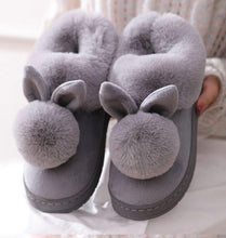 Load image into Gallery viewer, Women Indoor Warm Winter Cotton Rabbit Ear Plush Slippers freeshipping - Tyche Ace
